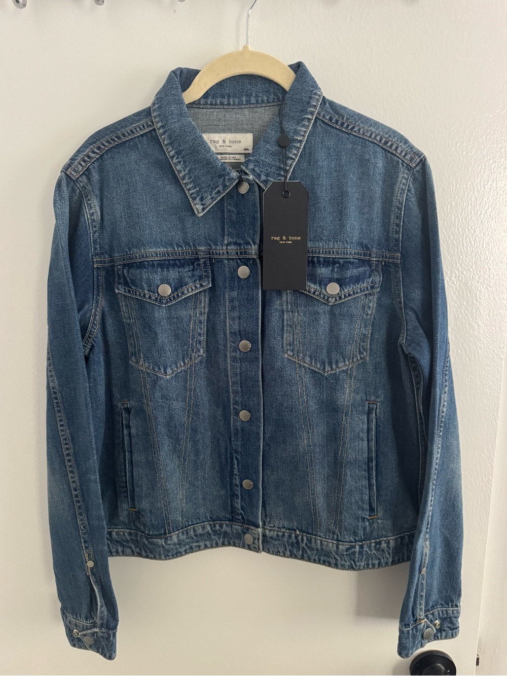 NWT rag & bone Nico Denim Jacket Worn Indigo M